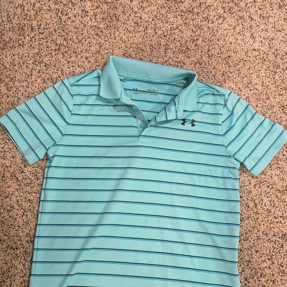 Under Armour Green Striped and Black Polo Shirts - Picture 7 of 10
